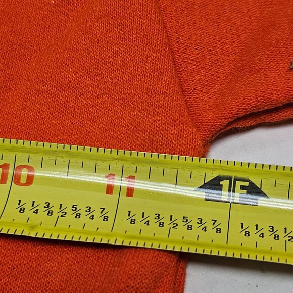 Girls Fleece long Sleeve Orange Black Fall Halloween Rabbit Skins 3 4 Made in US - Picture 3 of 9